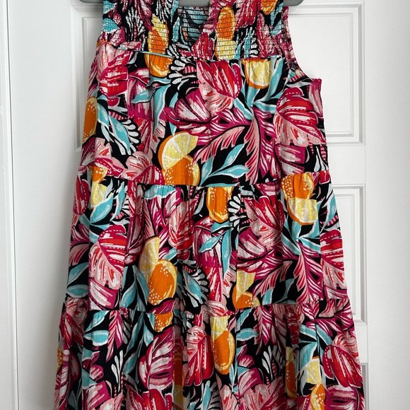 Crown & Ivy Vibrant Tropical Print Dress - Picture 1 of 2